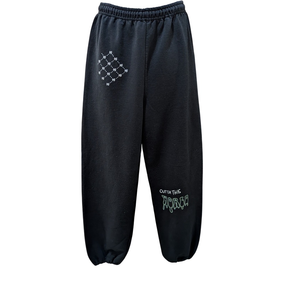 Mayfair The Label Outta This World Black Graphic Sweatpants Joggers S/M